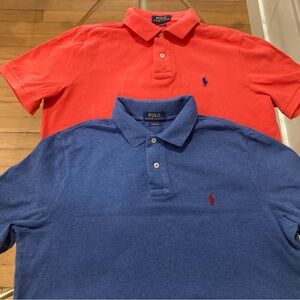 Polo by Ralph Lauren Red and Blue Men's Shirts 2-Pack Great Condition Sz M